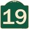 Signmission Sign with Number 19 Heavy-Gauge Aluminum Architectural Sign, 18" x 18", G-1818-22903 A-DES-G-1818-22903 - alternate 1